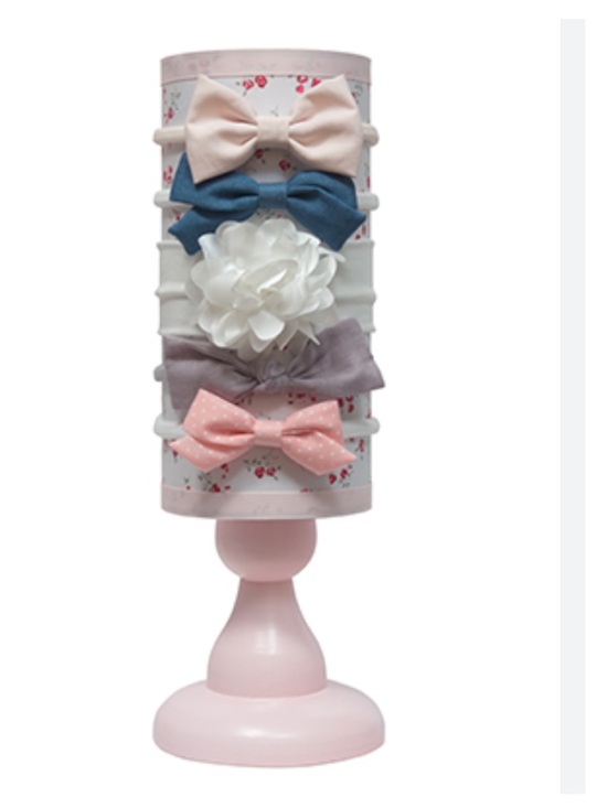 Source Unknown Other - Flamingo Baby Headband Tower in Pink & Gray Tones